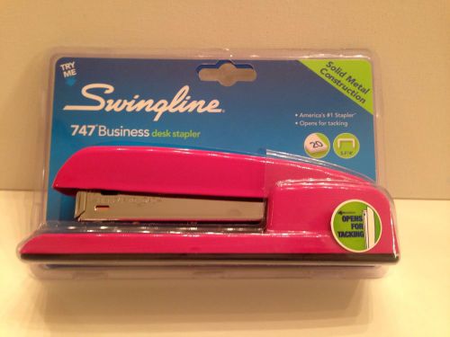 Scarce pink swingline 747 business full strip desk stapler 20 sheet capacity for sale