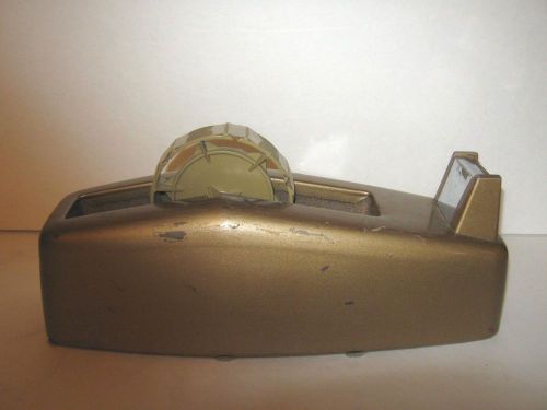Vintage Scotch C-23 Heavy Duty Gold Tape Dispenser Industrial Atomic Mid Century