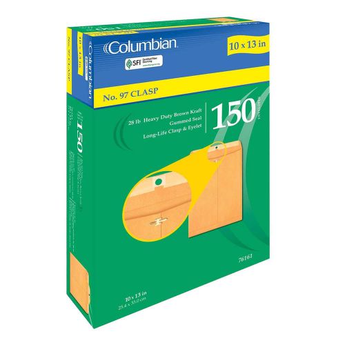 150 ct. 10&#034;x13&#034;kraft clasp (manila) envelopes envelope fast ship for sale