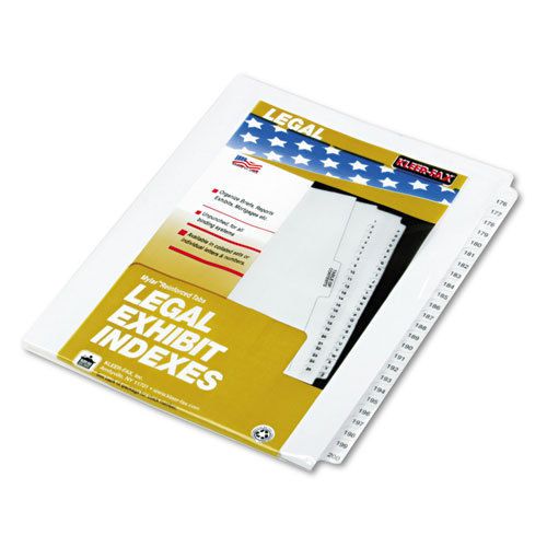80000 Series Legal Index Divider Set, Side Tabs, Printed &#034;176&#034;-&#034;200&#034;