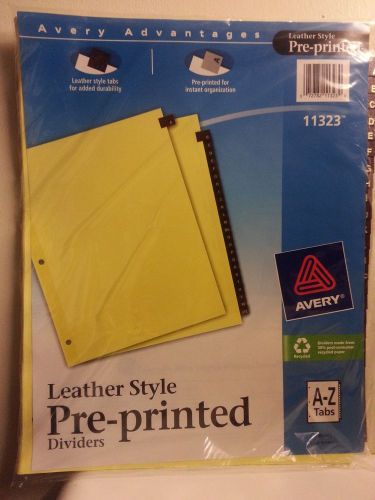 NEW Avery 11323 Leather Style Pre-Printed Dividers SCHOOL A-Z tabs FREE SHIP