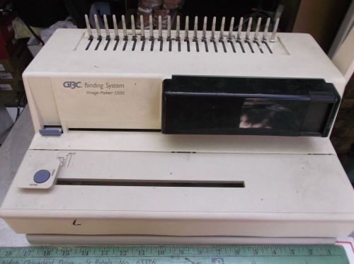 Gbc image maker 2000-2 comb binder binding machine hole punch system for sale
