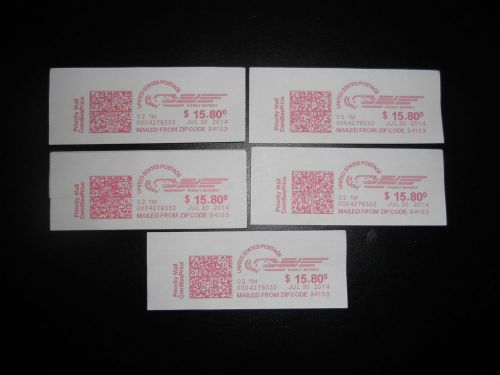 $79.00 total  FIVE priority mail prepaid labels combasprice ship area code 94103