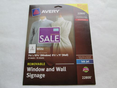 Avery #22800 removable window &amp; wall business signs ink jet free shipping in usa for sale