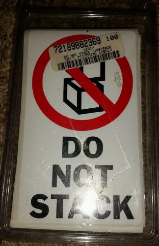 100 pack. 3x5 Do Not Stack,International Pictorial labels