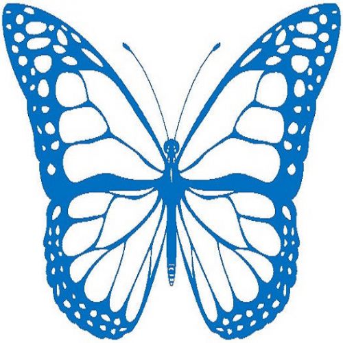 30 Custom Blue Modern Butterfly Personalized Address Labels