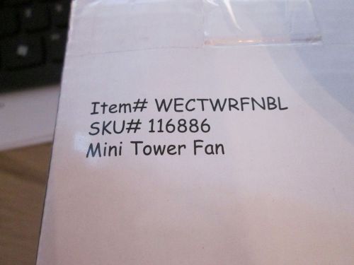 Black Mini Desktop Fan Item: 116886 Model: WECTWRFNBL