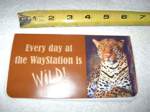 Check Book Cover - Color Brown - Plastic - New - Leopard Tiger Wild Cat Cover