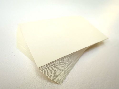 100 IVORY Blank Business Cards 80 lb. Cover 89mm x 52mm- 3.5 x 2