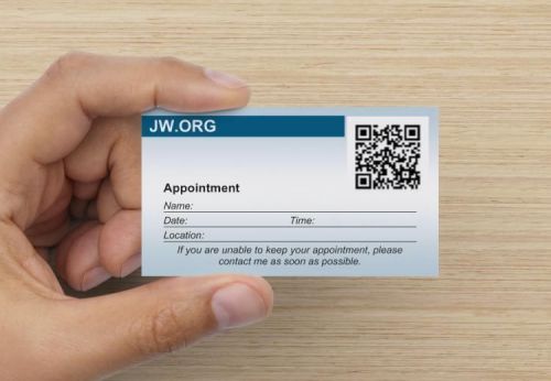 Appointment reminder card jw.org jehovah&#039;s witnesses field service pioneer gift for sale