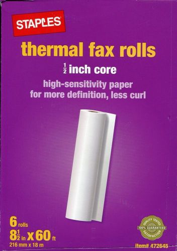 NEW Thermal Fax Rolls 1/2-inch Core High Sensitivity Paper for More Definition,