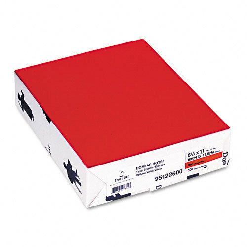 Domtar 95122600 Fluorescent Red Colored Paper