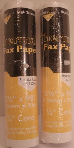 Thermal Fax Paper 2 Rolls New Sealed Director&#039;s Select High Sensitivity 8.5&#034;x98&#039;