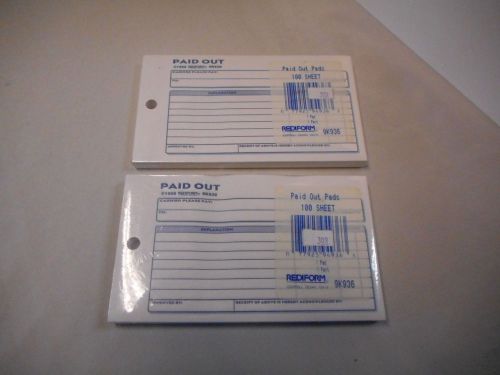 Rediform Paid Out Pads #9K936 Record Keeping, Office Supplies