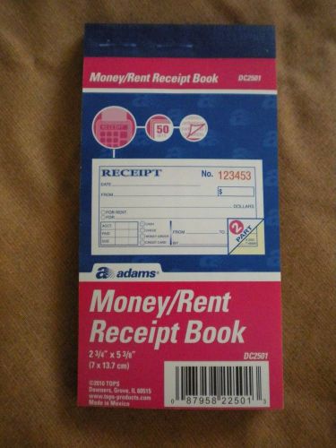 MONEY/RENT RECEIPT BOOK 2 3/4&#034; X 5 3/8&#034;  2 PART - 50 SHEETS