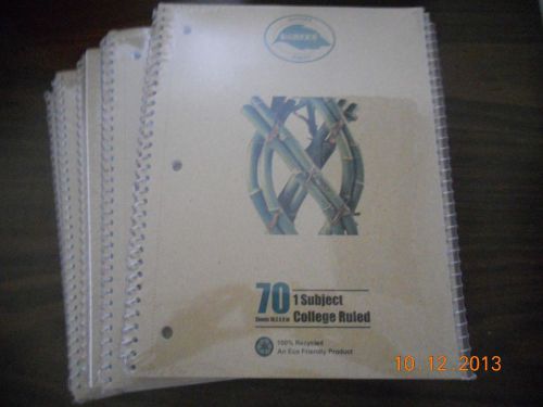 KGreen 1 subject college ruled 70 sheets  lot of 10 spiral notebook school/work