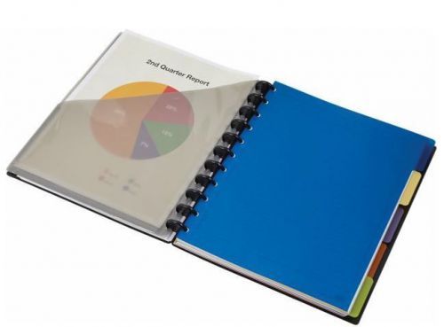 Staples Arc Poly Notebook System, Black, 9-3/8&#034; x 11-1/4&#034; with Accessories