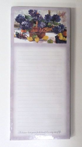 Magnet Refrigerator NOTE PAD Judy Buswell basket list notepad shopping