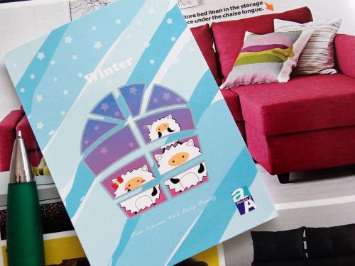 1X Sheep Winter Notepad Memo Message Scratch Planner Paper Booklet Gift FREESHIP