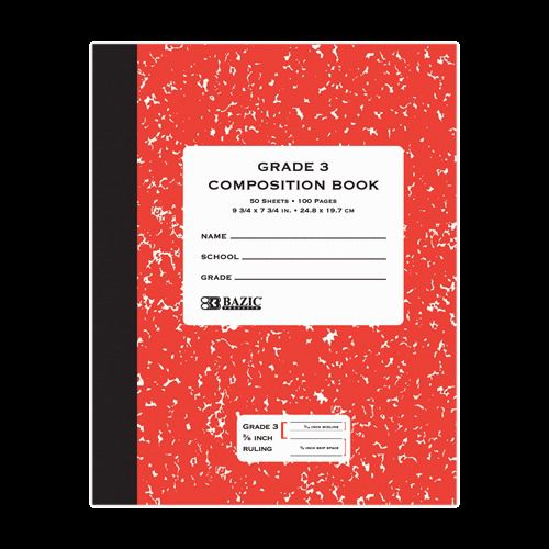 BAZIC 50 ct Grade 3 Primary Composition Book, Case of 12