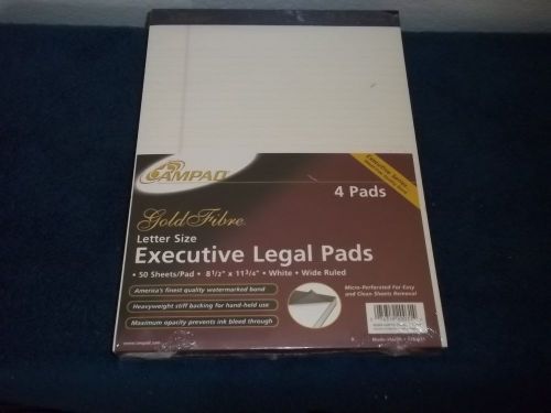 AMPAD LETTER SIZE EXECUTIVE LEGAL PADS - 4 PACK