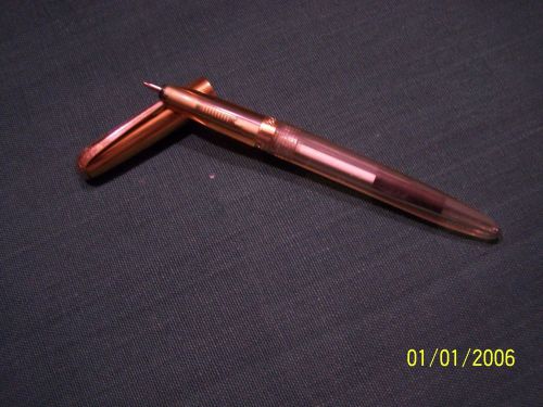 Vintage b &amp; b ballpoint pen, clear barrel, capped for sale