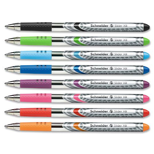 Schneider Slider XB Pens, 8 Colorful Pens, 151298, New in Packaging