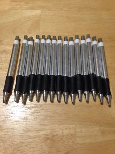 Lot of 15 Wholesale Misprint Push Button Retractable Pens Black Ink