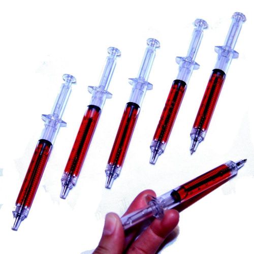 Dazzling Toys Novelty Syringe Pens - RED INK - Pack of 24