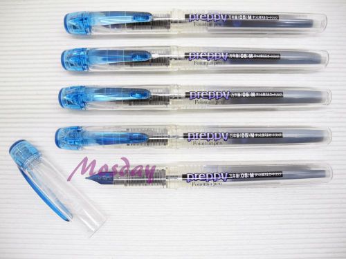 5 Pcs Platinum Preppy Fountain Pen 0.5mm Medium Nib Included 5 cartridges, BB
