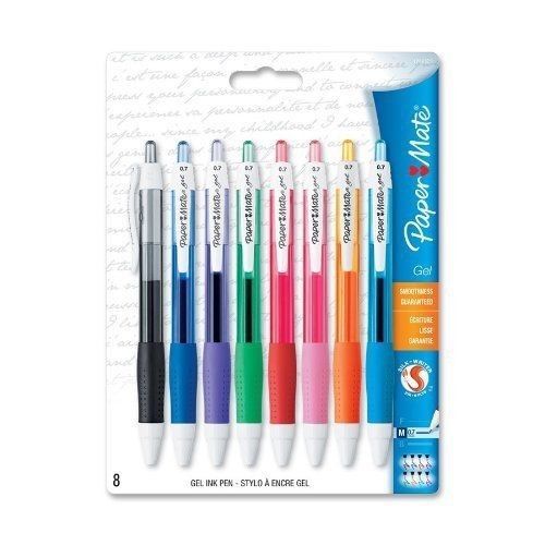 *Brand NEW* Paper Mate Medium Point Gel Pens  8 Colored Ink Pens (1746323)