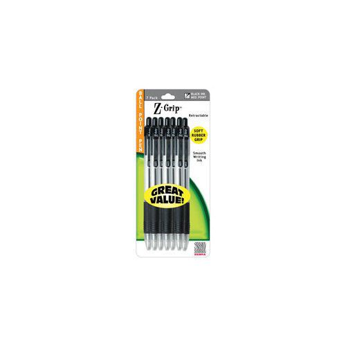 ZEBRA 22277Z Z-Grip Max Retractable Pen with Wide Barrel &amp; Soft Rubber Grip -...