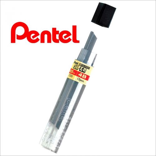 Pentel hi-polymer mechanical pencil leads refill 0.5 mm leads (12 pcs) - 4b for sale