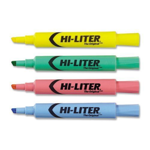Avery hi-liter desk style highlighters - chisel marker point style - (17752) for sale