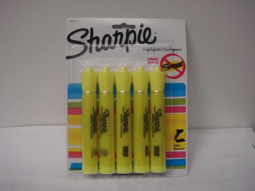 Sharpie Accent Yellow Highlighters, 5 pack- (1809200) x4