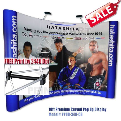 10&#039;ft Portable Pop Up Display Trade Show Booth Exhibit Pop Up Kit FREE Printing