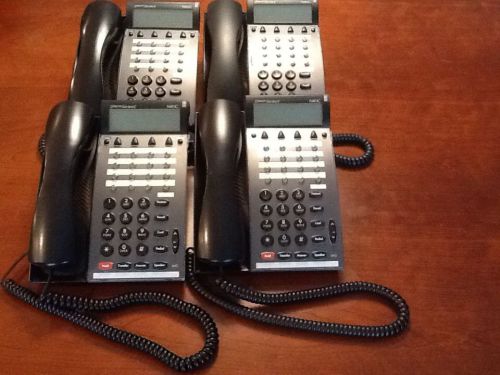 LOT OF (4) NEC DTP-16D-1 DTERM SERIES E BLACK BUSINES TELEPHONES #590041
