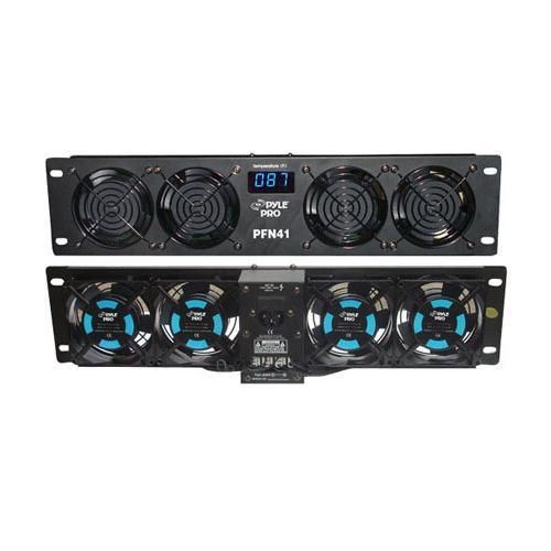 Pyle PFN41 19&#034; Rack Mount Cooling Fan System with Temperature Display