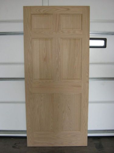 6 Panel Raised solid Oak Entrance Door 30&#034;W x 80&#034; H x 1-1/2&#034; D