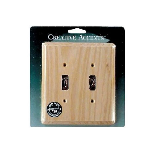 Contemporary Ash Unfinished Switch Wall Plate-ASH 2-TOGGLE WALL PLATE