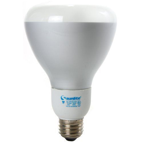 Sunlite sl15r30/65k 15 watt r30 reflector energy saving cfl light bulb medium ba for sale