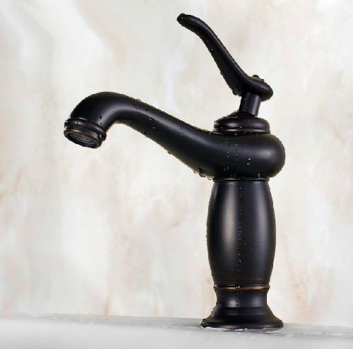 New Oil Rubbed Bronze Basin Faucet Single Handle Centerset Mixer Tap