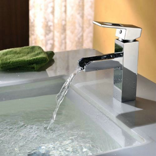 deck mounted brass bathroom faucet of single handle mixer tap