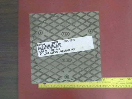 Zurn zn-1400-4-t 4&#034; floor cleanout w/ square top new for sale