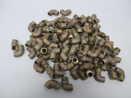 Lot 99 new nibco assorted bronze 90deg elbow 1/2in pipe fitting d339810 for sale
