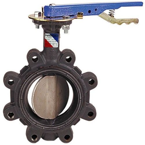 NEW 8&#034; NIBCO LD-2000-5 DI LUG STYLE GEAR OP BUTTERFLY VALVE