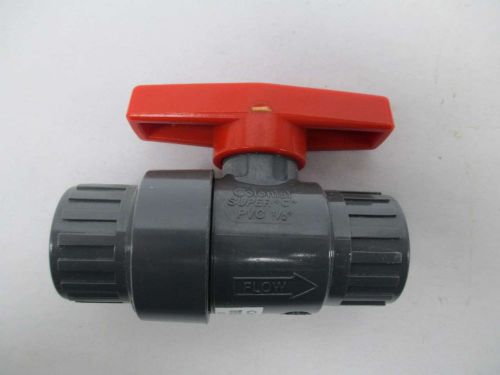 New colonial super c 1/2 in npt pvc threaded ball valve d375011 for sale