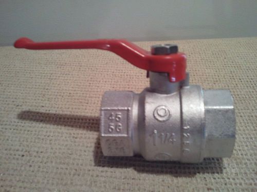 New  1-1/4&#034; zinc plated brass ball valve 150#  threaded for sale