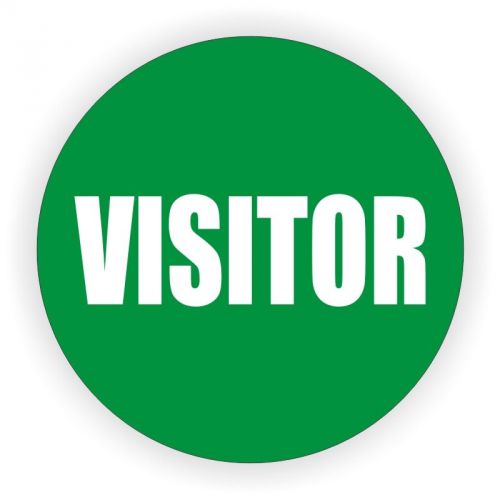 Visitor Hard Hat Decal | Sticker | Vinyl Label Safety Safe Worker Visiting Visit