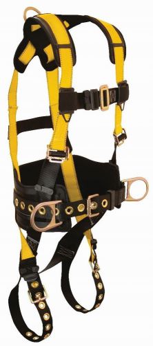 Falltech journeyman full body safety harness w/ 3 d-rings &amp; 6&#034; waist pad #7035m for sale
